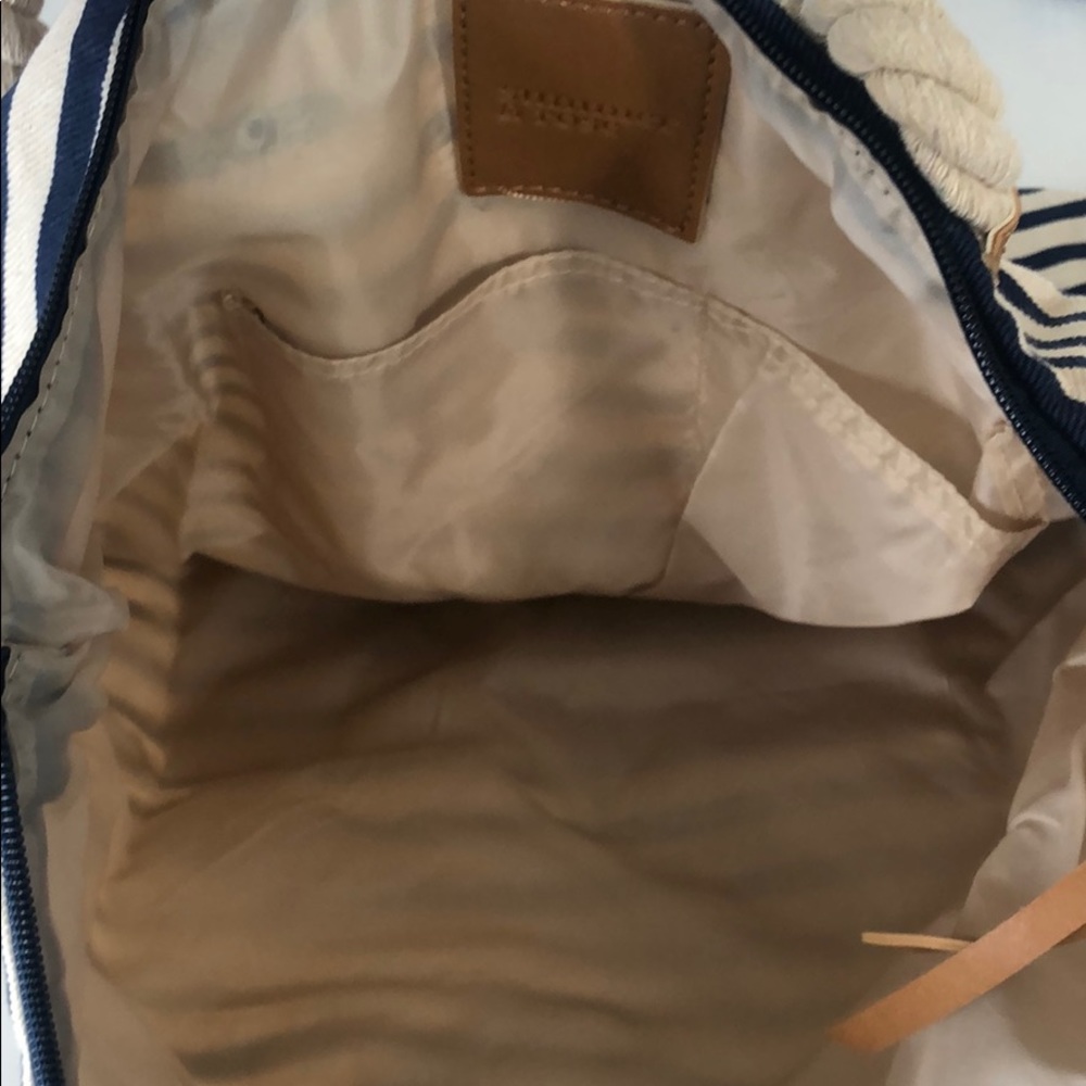 Summer and Rose Navy khaki beach tote bag - Picture 9 of 15